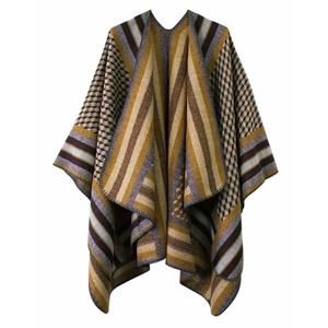 Women's Vintage Pattern Open Front Poncho Cape Shawl Winter Shawl Wraps🫲